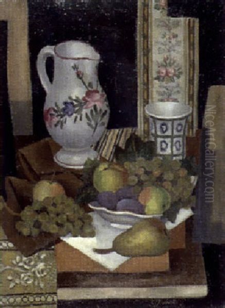 Stilleben Mit Fruchten Und Keramikkrug - view 1