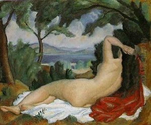 Baigneuse Couchee by Paul Theophile Robert