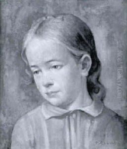 Portrait Eines Maedchens by Paul Theophile Robert