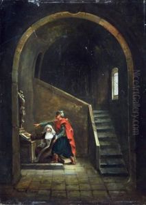 Jeune Moniale En Priere Avec Un Personnage A La Turque