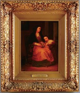 The Evening Lesson by Joseph Nicolas Robert-Fleury