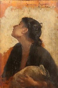 Portrait Orientaliste, La Juive A La Cruche by Tony Robert-Fleury