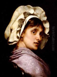 Portrait De Femme by Tony Robert-Fleury