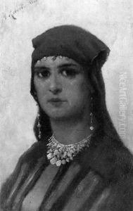 Portrait Einer Orientalischen Dame