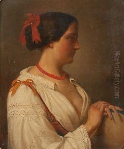 La Joueuse De Tambourin by Albert Pierre Roberti