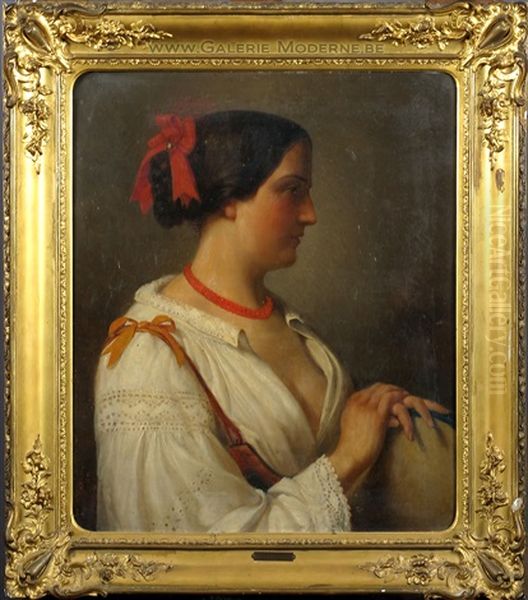 Jeune Femme Au Tambourin - view 1