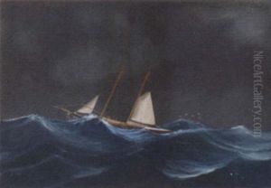A Schooner Of The Royal Thames Yacht Club: At Sea