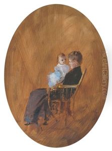 Annie Springthorpe And Enid Springthorpe by Tom Roberts
