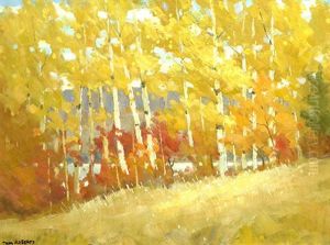 October Poplars Lake Kaminiskeg