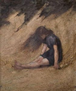 Tobogganing by Tom Roberts