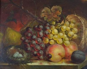 Still Life Of Fruit With Birds Nest