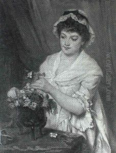 Arranging The Flowers by Edwin Thomas Roberts