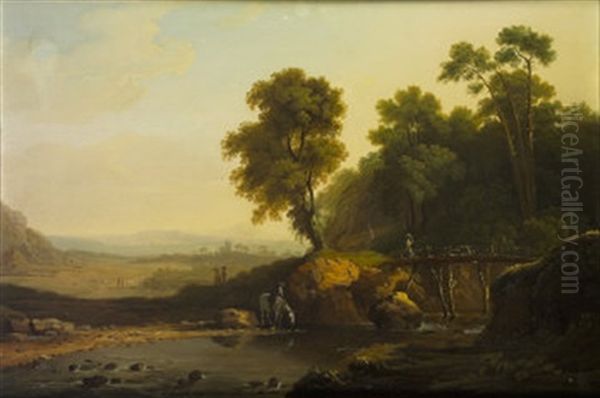 Landscape With River And Horse With Rider - view 1
