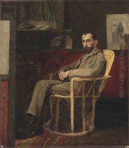 Portrait Of Louis Abrahams by Thomas William Roberts