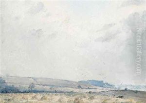 A Windy Day, Dorset by Thomas William Roberts