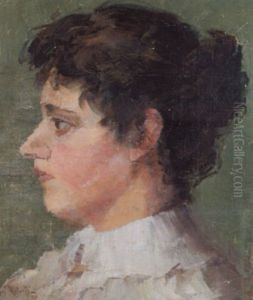 Portrait Of A Lady by Thomas William Roberts
