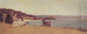 Elizabeth Lillie Williamson At Phillip Island by Thomas William Roberts