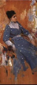 The Blue Dress by Thomas William Roberts