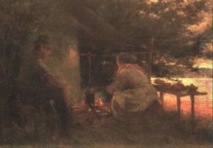 A Camp Fire Scene