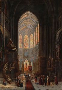 Interior Fra Den Gotiske St by David Roberts