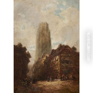 View Of Rouen Cathedral by David Roberts
