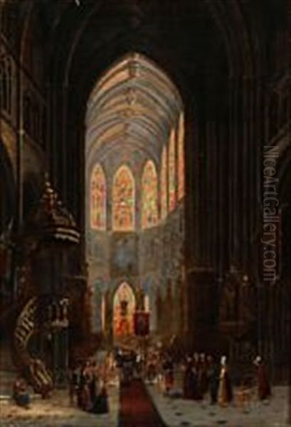 Interior From The Church Of St. Jacques In Dieppe - view 1