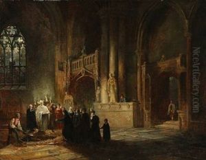 A Funeral In A Cathedral by David Roberts