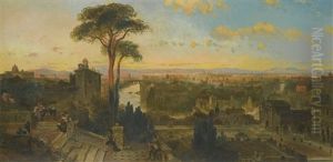 View Of Rome From The Convent Of San Onofrio by David Roberts