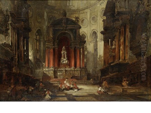 Interior Of Antwerp Cathedral - view 1
