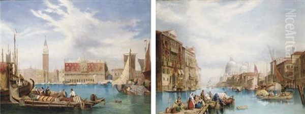 The Grand Canal, Venice (+ The Doge's Palace From The Bacino; Pair) - view 1