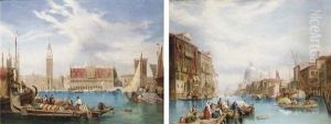 The Grand Canal, Venice (+ The Doge's Palace From The Bacino; Pair)