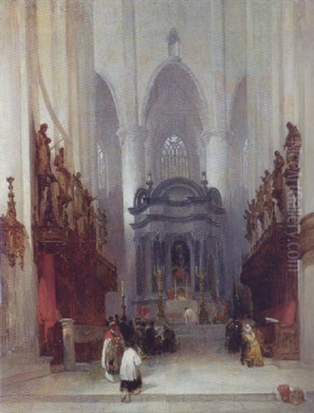 Interior Fra Skt. Pauls Kirken I Antwerpen - view 1