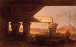 Egyptian Landscape With A Distant View Of The Pyramids by David Roberts