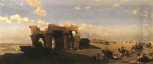 Morning, Ruins Of Kom-ombo by David Roberts
