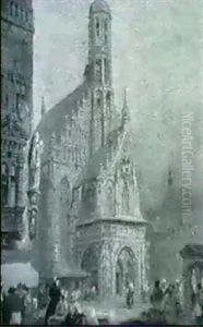 Zwei Stadtansichten In Der Normandie Zwei Stadtansichten In Der Normandie