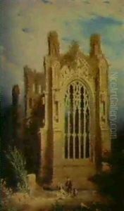 The East Front Of Melrose Abbey; And                        The South Transept Of Melrose Abbey by David Roberts