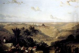 Jerusalem (looking South) by David Roberts