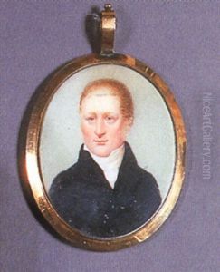Portrait Of A Gentleman (mr. Ludlow?) Wearing A Black Jacket And Heavy White Stock