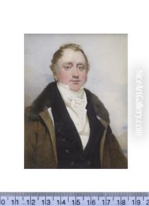 George Broadrick Esq. (1786-1840), Wearing Brown Overcoat With Fur Collar Over Blue Double-breasted Coat, White Waistcoat, Frilled Chemise And Tied Stock
