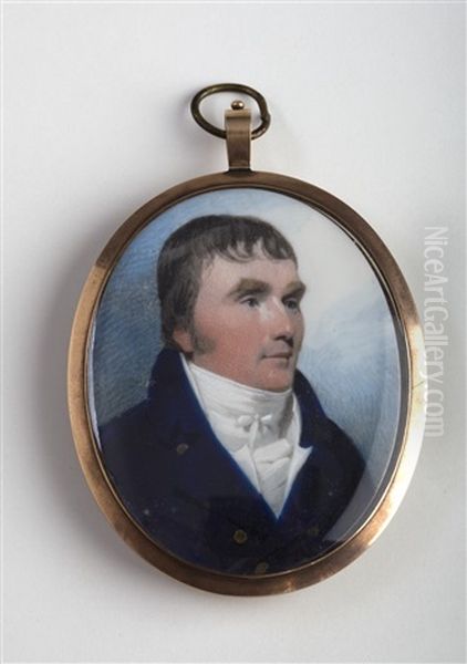 Portrait Miniature Of A Gentleman In A Blue Coat - view 1