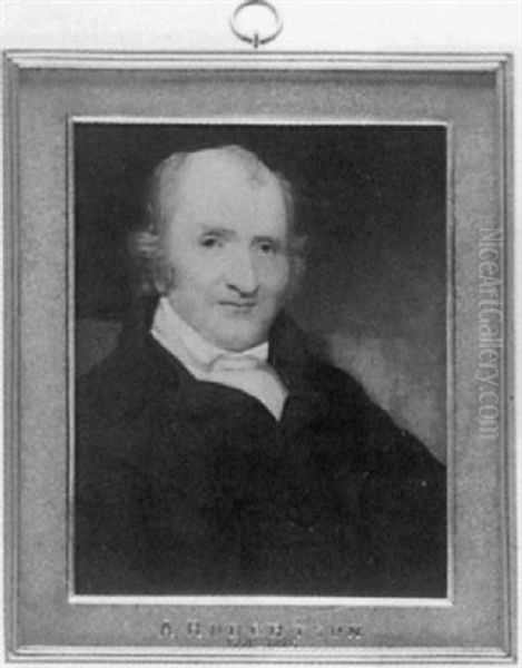 A Gentleman, Seated, In Black Coat, Waistcoat And White Shirt - view 1