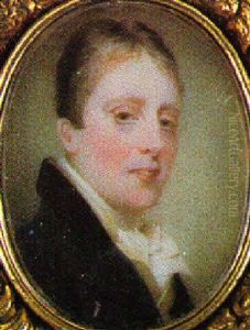 A Gentleman Wearing Blue Coat With Black Collar, Yellow Waistcoat And White Cravat by Andrew Robertson