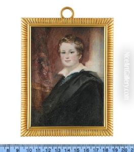 Charles Talbot, Standing Before A Pillar And Embroidered Drapery, Wearing Black Cloak, Blue Doublet And White Chemise by Christina Robertson