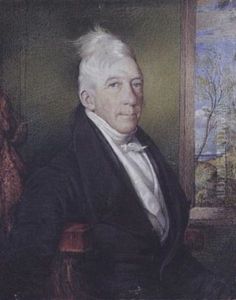 Mr. Doherty, Seated Before An Open Window, Wearing Black Suit, White Waistcoat And Stock
