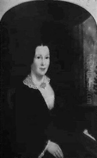 Portrait Of A Lady With A Golden Broch And Lace Collar;     Portrait Of A Gentleman - view 1