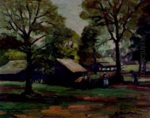 Figures By A Cottage Figures By A Cottage