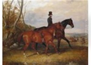 A Gentleman On Horseback With Another Hunter Alongside by Thomas Robertson