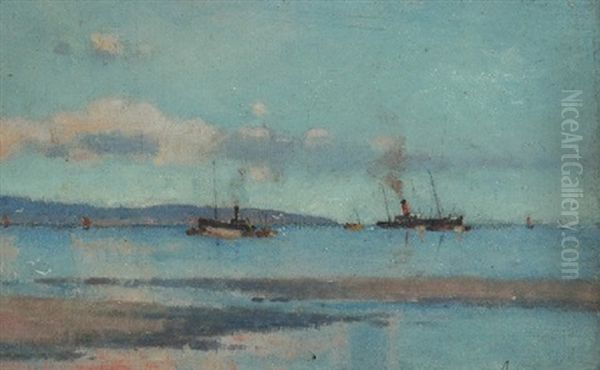 Steamers At Sea - view 1