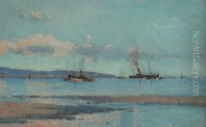 Steamers At Sea