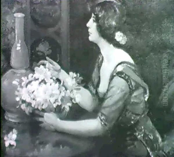 Young Woman Seated At A Table - view 1